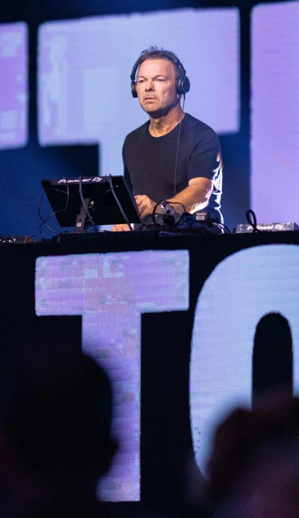 Pete Tong on the decks at the Pax8 Beyond EMEA afterparty