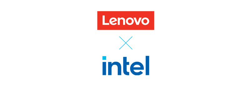 Lenovo x Intel logos