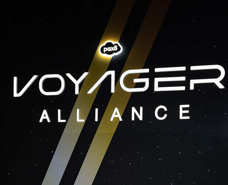 The Voyager Alliance booth at Pax8 Beyond 2026 Salt Lake City